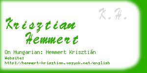 krisztian hemmert business card
